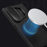 Husă pentru Samsung Galaxy Z Fold7, Nillkin CamShield Pro Magnetic, cu capac lentilă transparent, Neagră