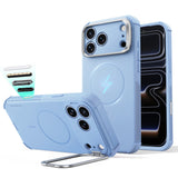 Husă pentru iPhone 17 Pro / iPhone 18 Pro, ESR Cyber Armor Kickstand, Albastru deschis