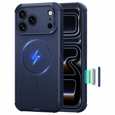 Husă pentru iPhone 17 Pro Max / iPhone 18 Pro Max, ESR Cyber HaloLock, Albastră
