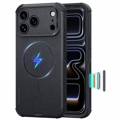 Husă pentru iPhone 17 Pro Max / iPhone 18 Pro Max, ESR Cyber HaloLock, Neagră
