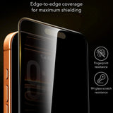 Folie telefon pentru iPhone 18 Pro Max, ESR Privacy Armorite Pro UltraFit, set 3 bucăți, Neagră