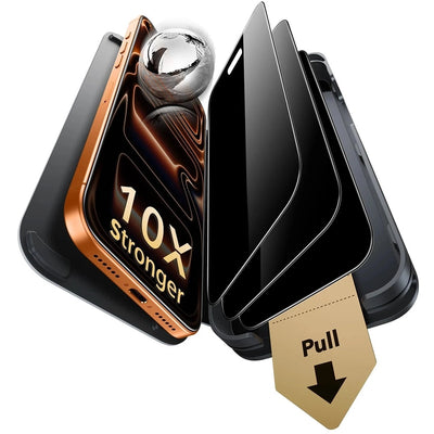 Folie telefon pentru iPhone 18 Pro, ESR Privacy Armorite Pro UltraFit, set 3 bucăți, Neagră