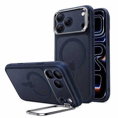 Husa telefon pentru iPhone 17 Pro / iPhone 18 Pro, ESR Classic Hybrid HaloLock Kickstand, Albastru frost