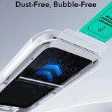 Folie telefon pentru iPhone 18 Pro, ESR Privacy Tempered Glass UltraFit Classic, set 3 bucăți, Neagră