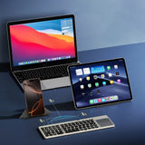 Tastatură wireless Dux Ducis Keyboard Fold-Style, Bluetooth 5.2, USB-C, 180mAh, Layout Engleza, Neagra