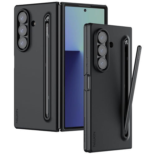 Husă pentru Samsung Galaxy Z Fold7, Nillkin Flex Pure Fold cu Stylus Pen, Neagră