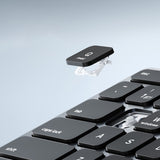 Tastatură wireless Dux Ducis LK Series, Bluetooth 5.0, USB-C, 500mAh, Layout Engleza, Alba
