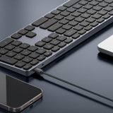 Tastatură wireless Dux Ducis LK Series, Bluetooth 5.0, USB-C, 180mAh, Layout Engleza, Alba