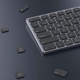 Tastatură wireless Dux Ducis LK Series, Bluetooth 5.0, USB-C, 180mAh, Layout Engleza, Neagra
