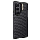 Husă pentru Samsung Galaxy Z Fold7, Nillkin Synthetic Fiber Pro Magnetic (with S Pen), Aurie