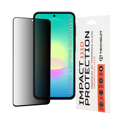 Folie telefon pentru Samsung Galaxy A27 5G, Techsuit 111D Privacy Full Glue, Neagra