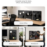 Panou organizator birou pentru Spigen Clamp-on Rail Desk Pegboard LD405, cu suporturi interschimbabile, Metal, Negru