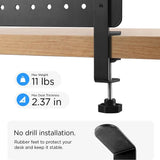 Panou organizator birou pentru Spigen Clamp-on Rail Desk Pegboard LD405, cu suporturi interschimbabile, Metal, Negru