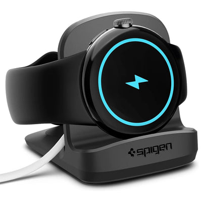 Suport încărcător pentru Google Pixel Watch, Spigen S354, TPU, Negru