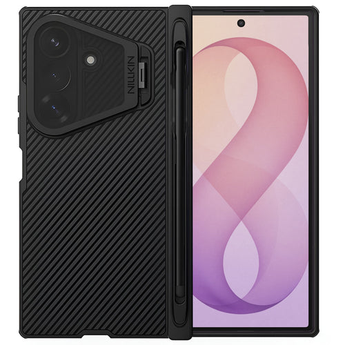 Husă pentru Samsung Galaxy Z Fold8 Ultra, Nillkin CamShield Pro Magnetic, cu capac obiectiv și suport S Pen, Neagră