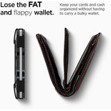 Portofel Spigen Wallet S AMP02898, blocare RFID, aluminiu, 12 carduri, Negru