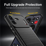 Husă pentru Nothing Phone (4b), Techsuit Carbon Silicone, Neagră