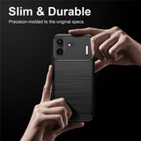 Husă pentru Nothing Phone (4b), Techsuit Carbon Silicone, Neagră