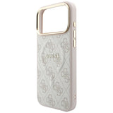 Husă pentru iPhone 17 Pro Max / iPhone 18 Pro Max, Guess 4G Embossed Classic cu MagSafe, Roz