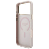 Husă pentru iPhone 17 Pro Max / iPhone 18 Pro Max, Guess 4G Embossed Classic cu MagSafe, Roz