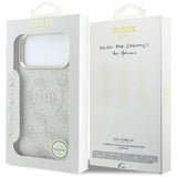 Husă pentru iPhone 17 Pro Max / iPhone 18 Pro Max, Guess 4G Embossed Classic cu MagSafe, Roz