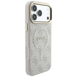 Husă pentru iPhone 17 Pro / iPhone 18 Pro, Guess 4G Embossed Classic MagSafe, Roz