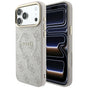Husă pentru iPhone 17 Pro / iPhone 18 Pro, Guess 4G Embossed Classic MagSafe, Roz