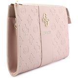 Borseta universala Guess Peony 4G Classic Logo, curea reglabila, piele eco, inchidere cu fermoar, Roz