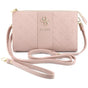 Borseta universala Guess Peony 4G Classic Logo, curea reglabila, piele eco, inchidere cu fermoar, Roz