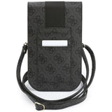 Borseta Guess 4G Classic Logo Stripe, Eco-Piele, Curea Reglabila, Neagra