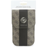 Borseta Guess Universal Phone Pouch 4G Classic Logo Stripe, Piele Eco, Curea Ajustabila, Maro