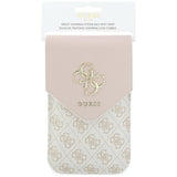 Borseta telefon Guess 4G Grained Classic Logo, Piele ecologica, Curea reglabila, Roz
