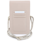 Borseta telefon Guess 4G Grained Classic Logo, Piele ecologica, Curea reglabila, Roz