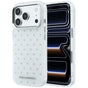 Husa pentru iPhone 17 Pro / iPhone 18 Pro, Karl Lagerfeld IML Rhinestones and Electroplated Logo, Alba