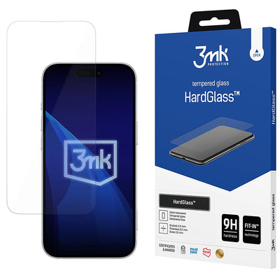 Folie telefon pentru iPhone 16 Pro / iPhone 17 / iPhone 17 Pro / iPhone 18 Pro, 3mk HardGlass, Transparentă