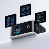 Încărcător Ugreen Nexode Pro X772, 3x USB-C, USB-A, Smart Display, GaN, 100W, Plug pliabil, Argintiu