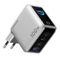 Încărcător Ugreen Nexode Pro X772, 3x USB-C, USB-A, Smart Display, GaN, 100W, Plug pliabil, Argintiu