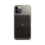 Portofel Spigen MagFit Smart Fold AMP02766, 2 carduri, suport pliabil, Gri