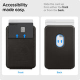 Portofel Spigen MagFit Smart Fold AMP02766, 2 carduri, suport pliabil, Gri