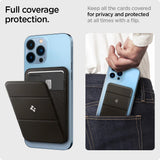 Portofel Spigen MagFit Smart Fold AMP02766, 2 carduri, suport pliabil, Gri
