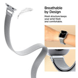 Curea smartwatch pentru Apple Watch 42/41/40mm, Spigen WBM4 Series, Argintie