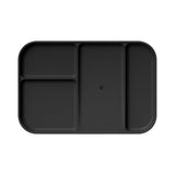 Organizator auto Spigen Sectional Catchall Tray LD403, 4 compartimente, suport telefon, baza antialunecare, poliuretan, Negru
