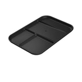 Organizator auto Spigen Sectional Catchall Tray LD403, 4 compartimente, suport telefon, baza antialunecare, poliuretan, Negru