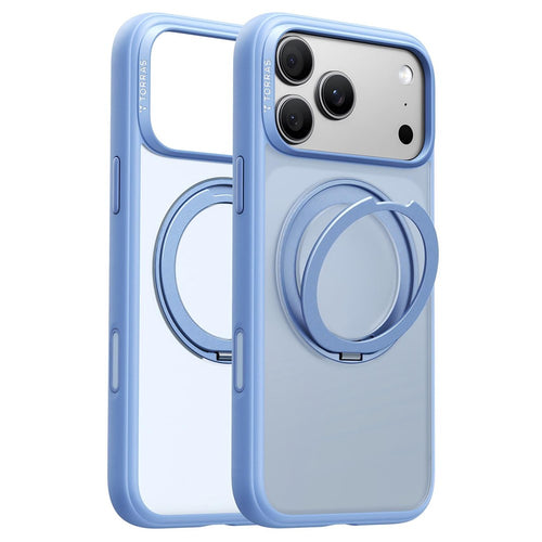 Husă pentru iPhone 17 Pro / iPhone 18 Pro, Torras Ostand O1 Guardian, Albastră