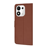 Husă pentru Honor 600 Smart, Techsuit Leather Folio, Maro