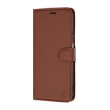 Husă pentru Honor 600 Smart, Techsuit Leather Folio, Maro