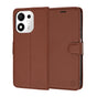 Husă pentru Honor 600 Smart, Techsuit Leather Folio, Maro