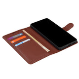 Husă pentru Honor 600 Smart, Techsuit Leather Folio, Maro