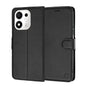 Husă pentru Honor 600 Smart, Techsuit Leather Folio, Neagră