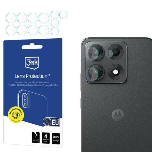 Folie protectie camera pentru Motorola Edge 70 Max, 3MK Lens Protection, set 4 bucati, Transparenta